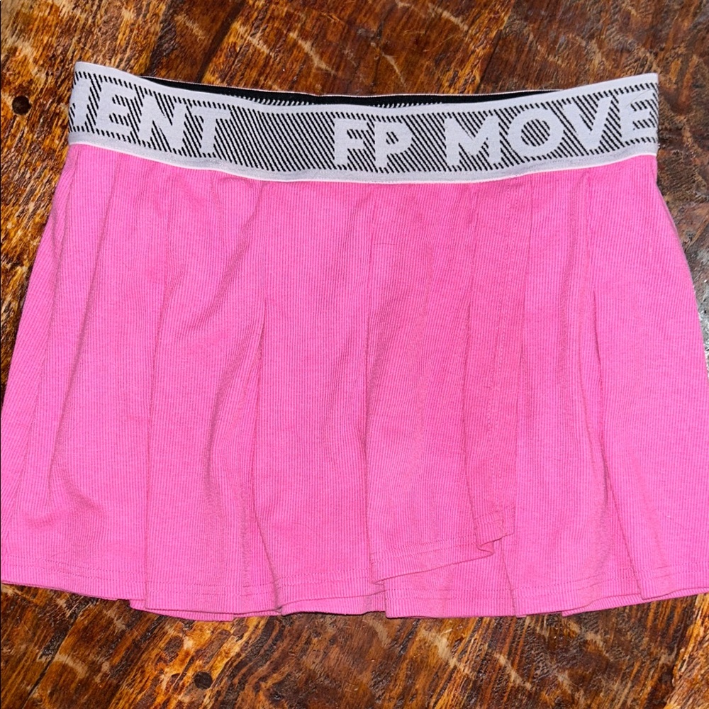 Free People Movement Pink Skort with Logo Waistband